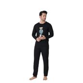 Huq Moda Pijama Takımı, M, erkekuzunkol, Siyah, erkek