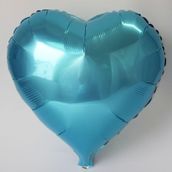 Huramarketing Açık Mavi 45 cm 18 inç Kalp Balon Folyo