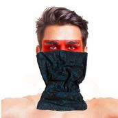 Huramarketing Çoklu Kafatası Mavi Siyah Baf Bandana Maske