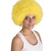 Huramarketing Sarı Renk Kıvırcık Afro Bonus Peruk