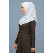 Hürrem Bone 1603-40 Krem Sandy Elişi Çiçek İşlemeli Laleli Geçmeli Eşarp