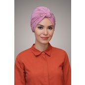 Hürrem Bone 1870_18 Gül Kurusu Sandy Kumaş Boncuklu Pratik Dolama Tesettür Bone