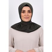 Hürrem Bone 2101-09 Haki Sandy Arkadan Çıtçıtlı Geçmeli Eşarp