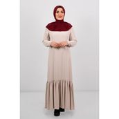 Hürrem Bone 2101-16 Bordo Sandy Arkadan Çıtçıtlı Geçmeli Eşarp