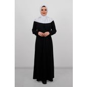 Hürrem Bone 2101-42 Beyaz Sandy Arkadan Çıtçıtlı Geçmeli Eşarp