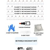 HVM 68 Parça Hacamat Kupası Seti, Hacamat Seti, Hacamat Malzemeleri