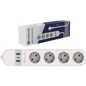 Hybrone USB ve Type-C Girişli Akım Korumalı Dörtlü Wi-Fi Akıllı Priz, 16 Amper, Enerji İzleme, Uygulama ile Uzaktan Kontrol - Beyaz - 1 Adet