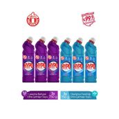 Hyper Hypo 3x750 gr Lavanta Bahçesi + 3x750 gr Okaliptus Ferahlığı Ultra Çamaşır Suyu