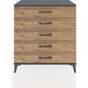 Hyperion Şifonyer 5 Çekmeceli 88X44X96 Antrasit-Çam