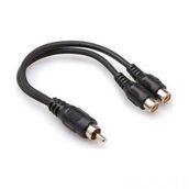 Hytech HY-B100 RCA to 2xRCA Dişi 30 cm Ara Ses Kablosu