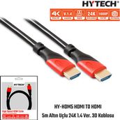 Hytech HY-HDM5 Altın Uçlu 5 mt HDMI Kablo