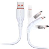 Hytech HY-X235 Beyaz 1.2M 3A Micro USB Data