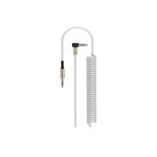 Hytech HY-X76 1 m Beyaz L Uçlu 3.5 mm Stereo Spiralli Ses Kablosu