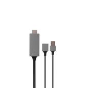 Hytech HY-XO54 Kırmızı Siyah 1 m Görüntü Aktarıcı USB-F to HDMI Mobil Telefon Uyumlu Kablo