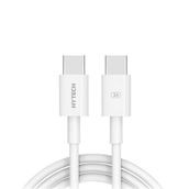 Hytech HY-XTP22 Beyaz 1 mt 3A Type-C Data + Şarj Kablosu