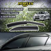 Hyundai Accent Blue 2011 Mugen Cam Rüzgarlığı