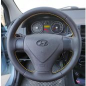 Hyundai Accent Era Araca Özel Direksiyon Kılıfı (Düz Nokta Sarı Dikiş )