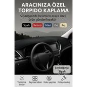 Hyundai Excel - 3D Torpido Koruma Kılıfı - Ön Göğüs Kaplama - Siyah Şerit Trobus Excel