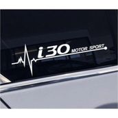 Hyundai I30 Yan Cam Sticker Oto Kapı Çıkartma 20 x 7 cm