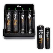 I-Gen G421 4'Lü Pil Şarj Aleti + 2 Adet Aa Pro 2950 Mah + 2 Adet Aaa Pro 1100 Mah Şarjlı Kalem Pilli Set 1.2V Ni-Mh