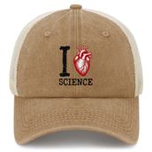 I Love Science Trucker Hat Kadın Vintage Mesh Trucker Şapka Yaz için