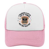 I Tolerate A Lot of Things But Not Gluten Trucker Hat Erkekler Komik Örgü Kamyoncu Şapkaları Yaz için, Pembe, Tek Beden