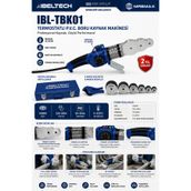 İBELTECH 1000W Termostatlı Plastik Boru Kaynak Makinesi Çantalı 320'C 6 Parça Pafta + Makas+Hassas Isı Ayarı
