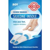 Icemen 501 - Silikon Tabanlık Tam Ortopedik Anatomik Silikon Ayakkabı Tabanlığı Topuk Dikeni Tabanlık