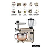 Icotech SM50 Gold LED Ekranlı Hamur Mayalama Kıyma Çekme Blender 2000 W 6.5 lt Stand Mikser Mutfak Şefi Hamur Yoğurma Makinesi