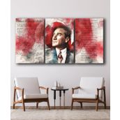 İdeal Glass Art 3 Parça Atatürk - İstiklal Marşı - Gençliğe Hitabe