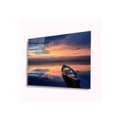 İdeal Glass Art Kayık 4 mm Dayanıklı Temperli Cam Tablo