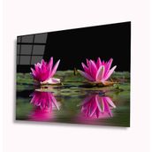 İdeal Glass Art Lotus Çiçeği 4 mm Dayanıklı Temperli Cam Tablo