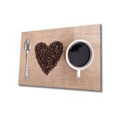 İdeal Glass Art Love Kahve Cam Tablo