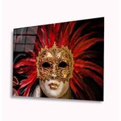 İdeal Glass Art Maskeli Kadın 4 mm Dayanıklı Temperli Cam Tablo