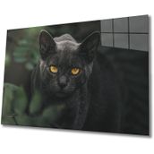 İdeal Glass Art Siyah Kedi Cam Tablo