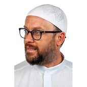 ihvan online Berra Çelik Örme Dantel Namaz Takkesi (Beyaz)