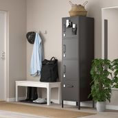 IKEA 00496388 İdasen Koyu Gri Ofis Dolabı
