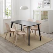 IKEA 09259702 Siyah Bej Masa Takımı