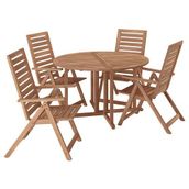 IKEA 09581792 NAMMARÖ Açık Kahverengi Yemek Masası ve Sandalye Seti