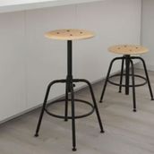IKEA 10363651 Kullaberg Çam Siyah Tabure
