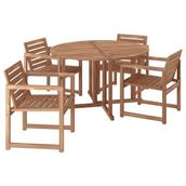 IKEA 19582480 NAMMARÖ Açık Kahverengi Yemek Masası ve Sandalye Seti