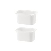 IKEA 2 Adet Çocuk Odası 42x30x23 cm Beyaz Eşya Oyuncak Saklama Kutusu