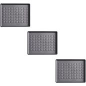 IKEA 3 Adet Dolap Içi Plastik Ayakkabı Tepsisi 46 x 35 cm 3'lü Set Ayakkabılık Koyu Gri