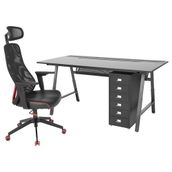 IKEA 39440772 Siyah Utespelare Matchspel Siyah Oyuncu Masası ve Sandalyesi