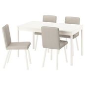 IKEA 39612377 Kırık Beyaz Açık Bej Yemek Masası Takımı
