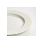 IKEA 4 Adet Tatlı Tabağı Çap 22 Cm Çizgi Desenli Pasta Tabağı Seti Feldispat Porselen Tabak