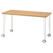 IKEA 89417707 Anfallare Krılle Bambu Beyaz Ofis Çalışma Masası