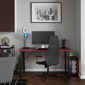 IKEA 89490948 Siyah Oyuncu Masa Sandalye Seti