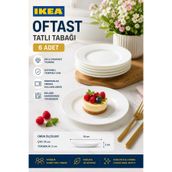 IKEA AKDENİZ 6 ADET 19 CM TATLI TABAĞI