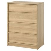 IKEA ANKARUDDEN 4 çekmeceli şifonyer meşe görünümlü - 80627149